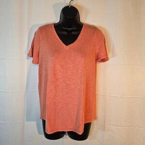 Salmon V-Neck Tee